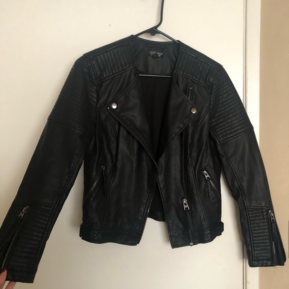 Topshop Faux Leather Jacket